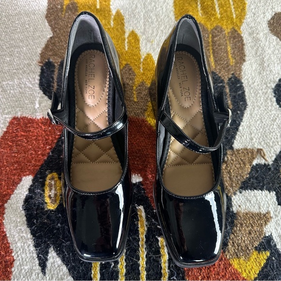 NWOB Women’s Rachel Zoe Block Heel Mary Jane Shoe Livia black 6.5 - Picture 2 of 16